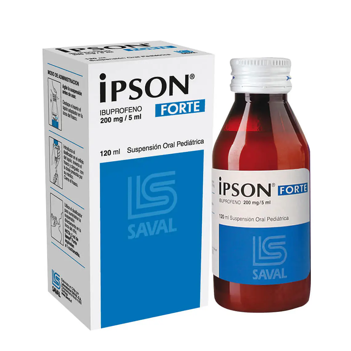 Ipson Forte Ibuprofeno 200 mg / 5 ml Suspensión oral pediátrica 120 ml. 1