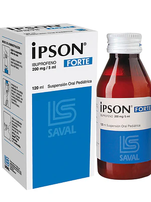 Ipson Forte Ibuprofeno 200 mg / 5 ml Suspensión oral pediátrica 120 ml.