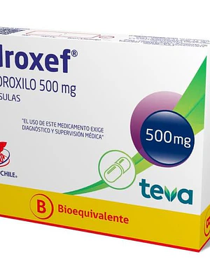 Adroxef (B) Cefadroxilo 500 mg 14 Cápsulas.