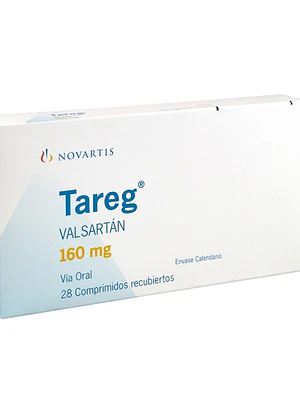 Tareg Valsartán 160 mg 28 Comprimidos recubiertos.