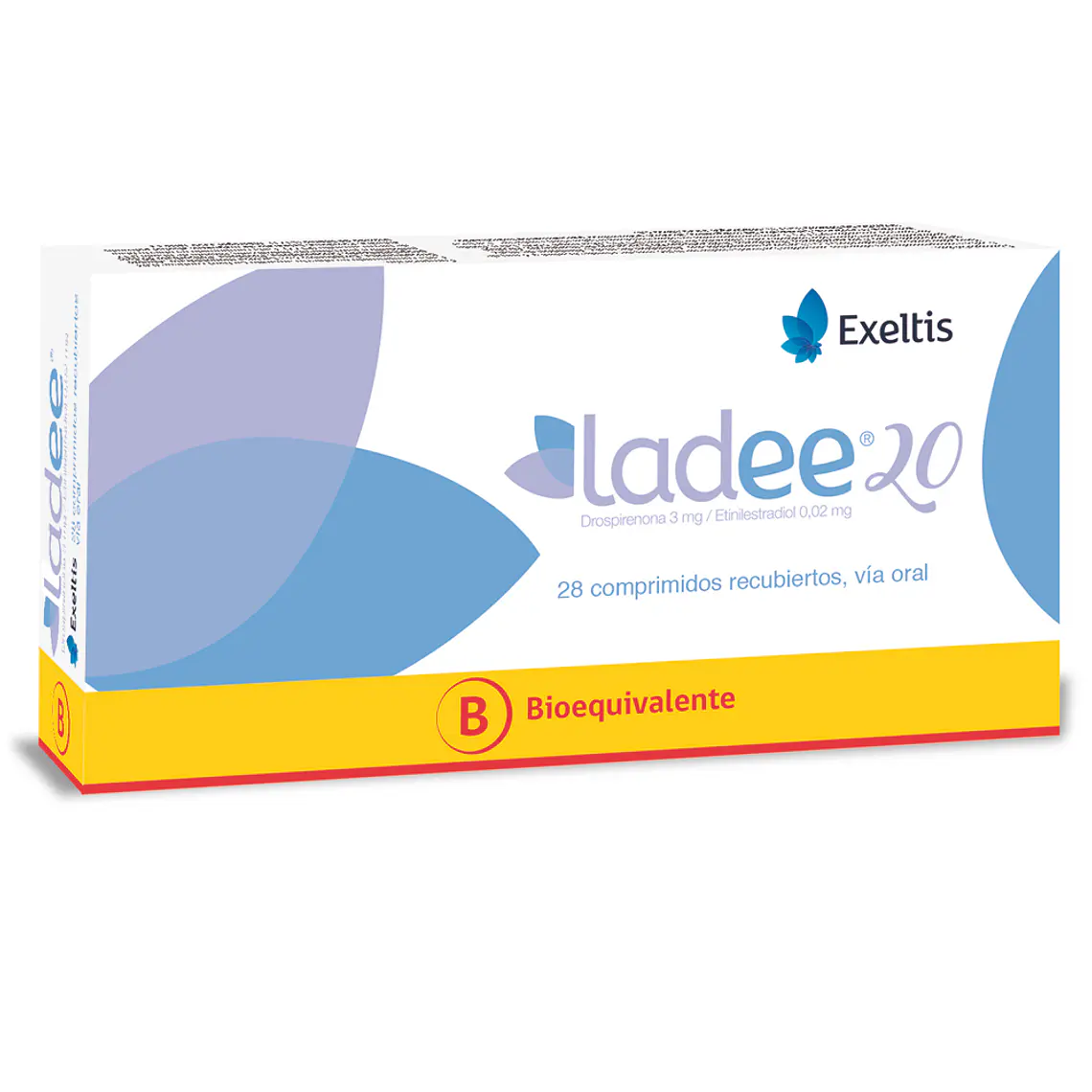 Ladee 20 (B) Drospirenona, Etinilesatrdiol  28 Comprimidos. 1