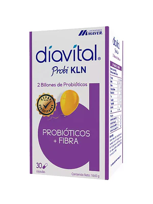 Diavital Pro Provi KLN Probióticos + Fibra 30 Cápsulas.
