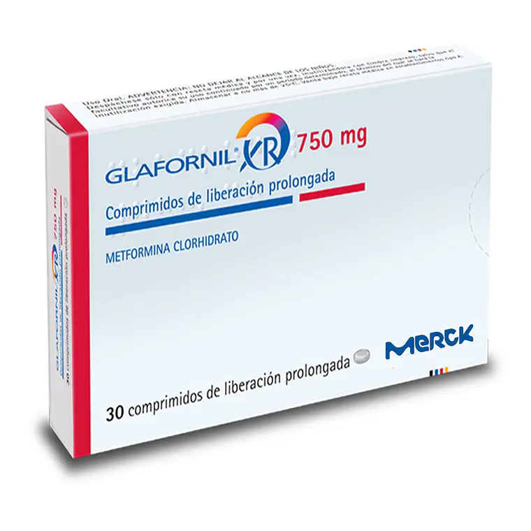 Glafornil XR (R) Metformina 750 mg 30 Comprimidos. 1