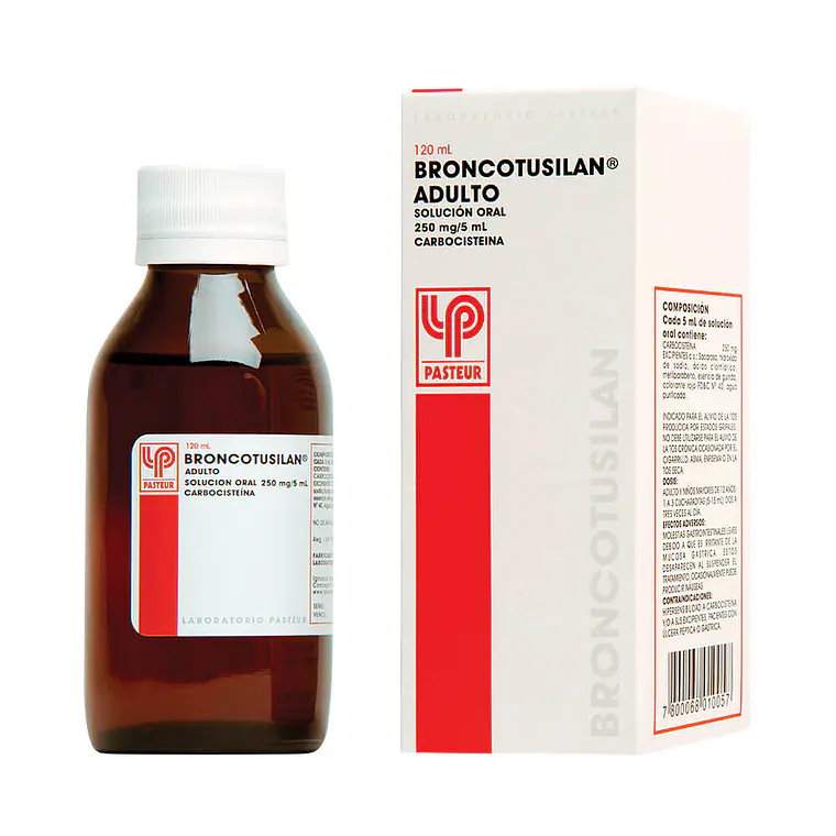 Broncotusilan Adulto Carbociteína 250 mg Solución oral 120 ml. 1