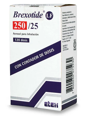 Brexotide LF Fluticasona, Salmeterol 250/25 mcg Inhalador 120 Dosis.