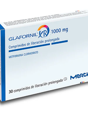 Glafornil XR Metformina 1000 mg 30 Comprimidos.