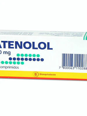 Atenolol (B) 100 mg 20 Comprimidos.