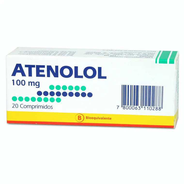 Atenolol (B) 100 mg 20 Comprimidos. 1