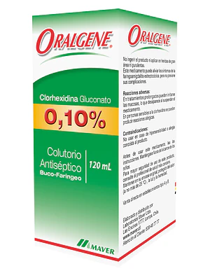 Oralgene 0,10 %  Colutorio antiséptico 120 ml.