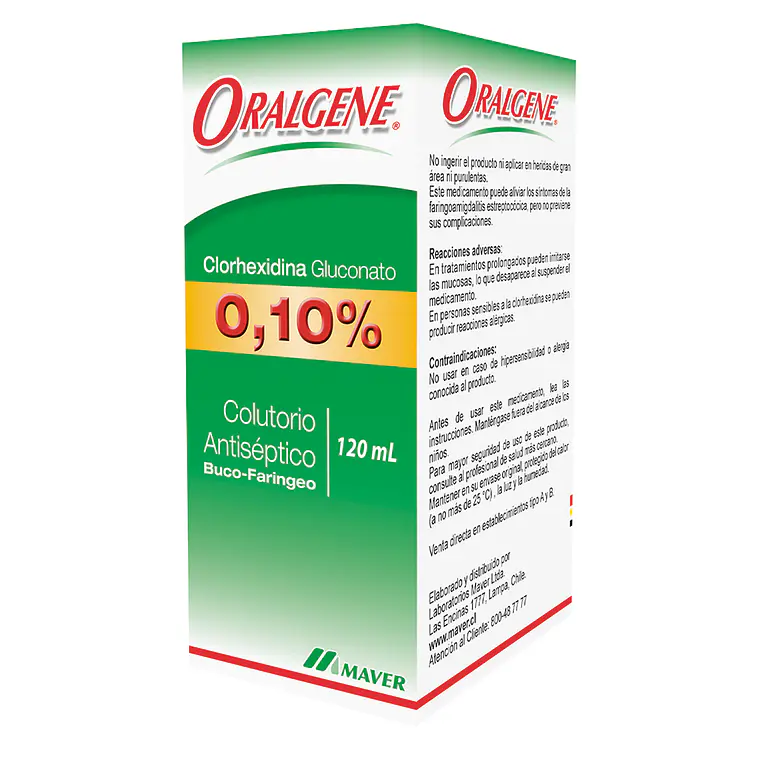 Oralgene 0,10 %  Colutorio antiséptico 120 ml. 1