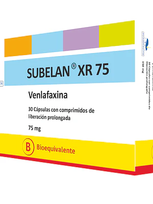 Subelan XR (B) Venlafaxina 75 mg 30 Cápsulas.