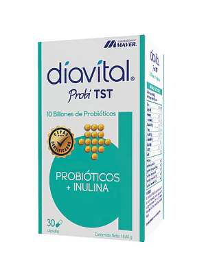 Diavital Prob TST Probióticos+ Inulina 30 Cápsulas.
