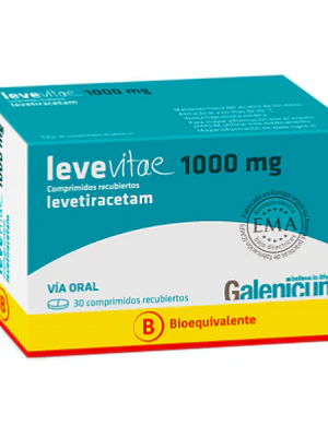 Levevitae (B) Levetiracetam  1000 mg 30 Comprimidos.
