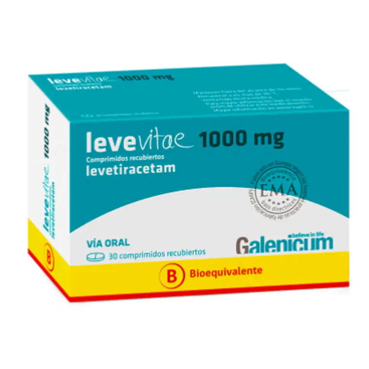 Levevitae (B) Levetiracetam  1000 mg 30 Comprimidos. 1