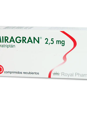 Miragran Naratriptán 2,5 mg 10 Comprimidos recubiertos.