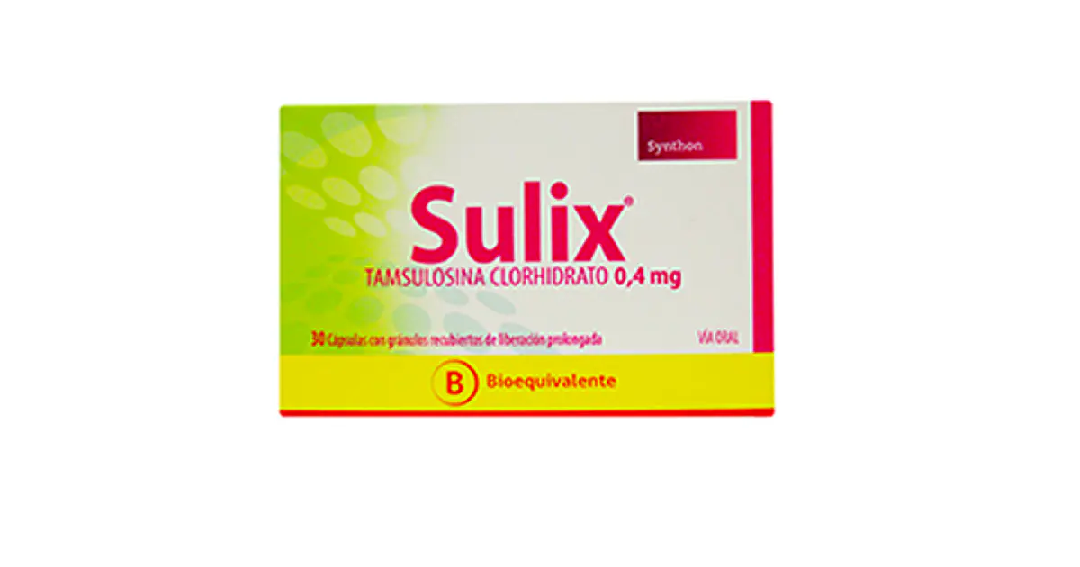 Sulix 0,4Mg Tamsulosina 30 Cápsulas Liberación Prolongada