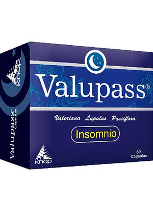 Valupass Insomnio 60 Cápsulas.