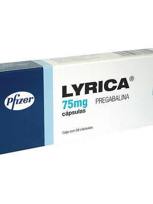 Lyrica Pregabalina 75 mg 28 Cápsulas.