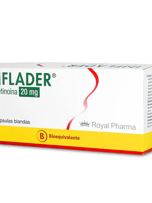 Inflader (B) Isotretinoína 20 mg 30 Cápsulas blandas.