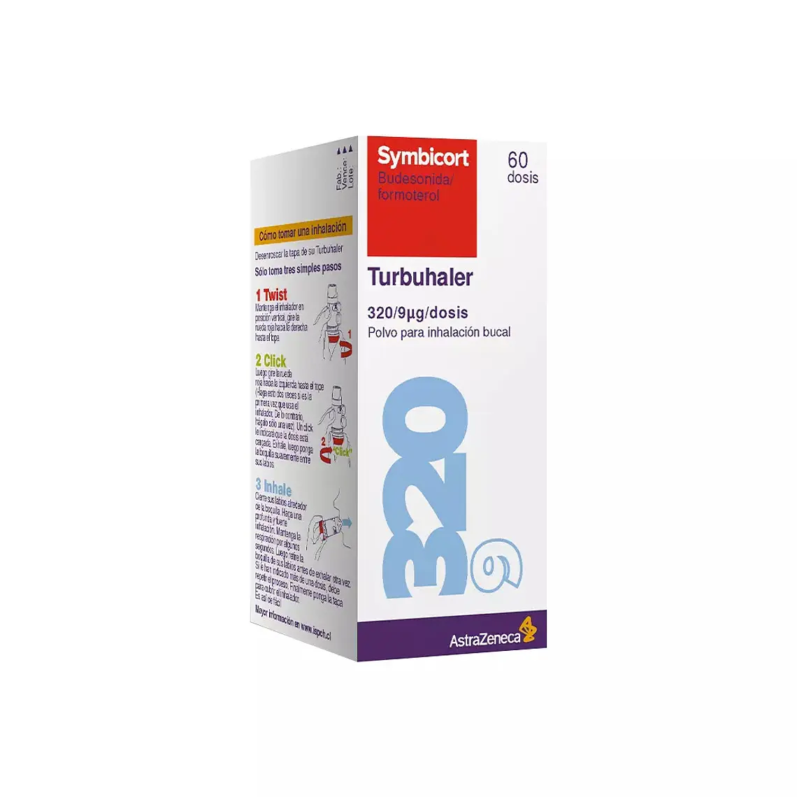 Symbicort Turbuhaler 320/9,0 mcg Inhalador 60 Dosis. 1