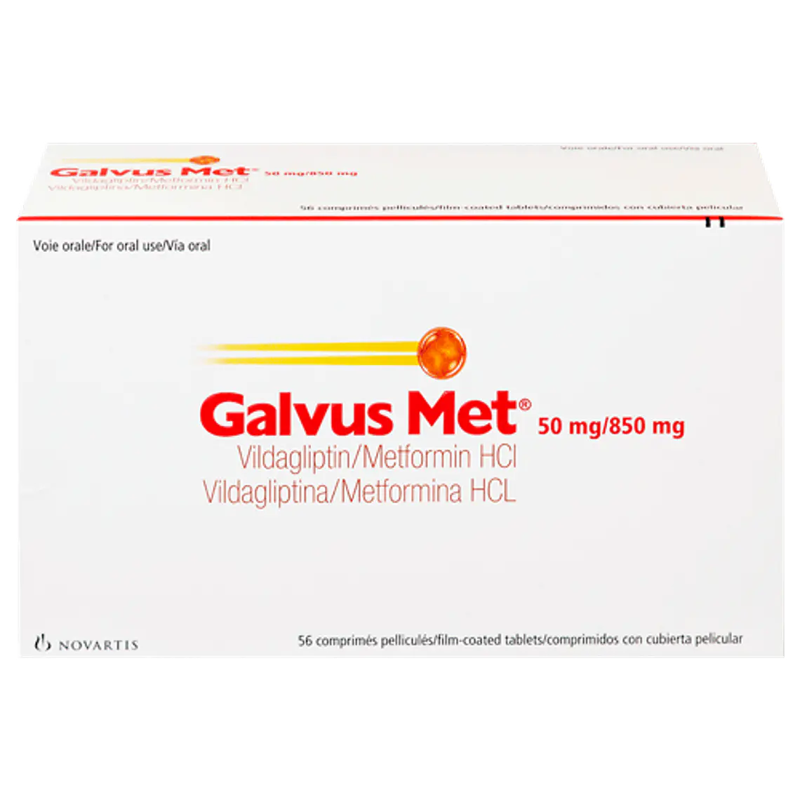 Galvus Met 50 mg / 850 mg 56 Comprimidos . 1