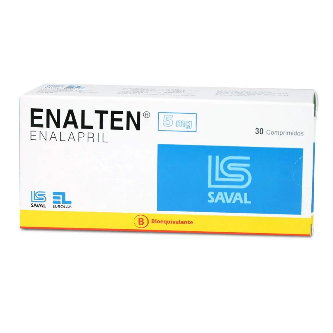 Enalten (B) Enalapril 5 mg 30 Comprimidos. 1