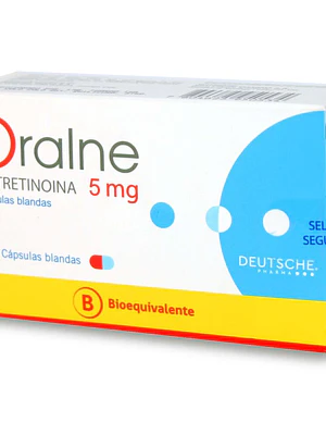 Oralne (B)  Isotretinoína 5 mg 30 Cápsulas blandas.