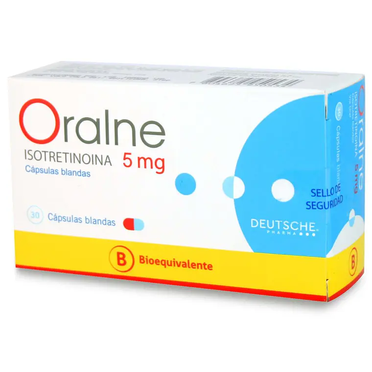 Oralne (B)  Isotretinoína 5 mg 30 Cápsulas blandas. 1