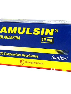 Amulsin (B) Olanzapina 10 mg 30 Comprimidos recubiertos.