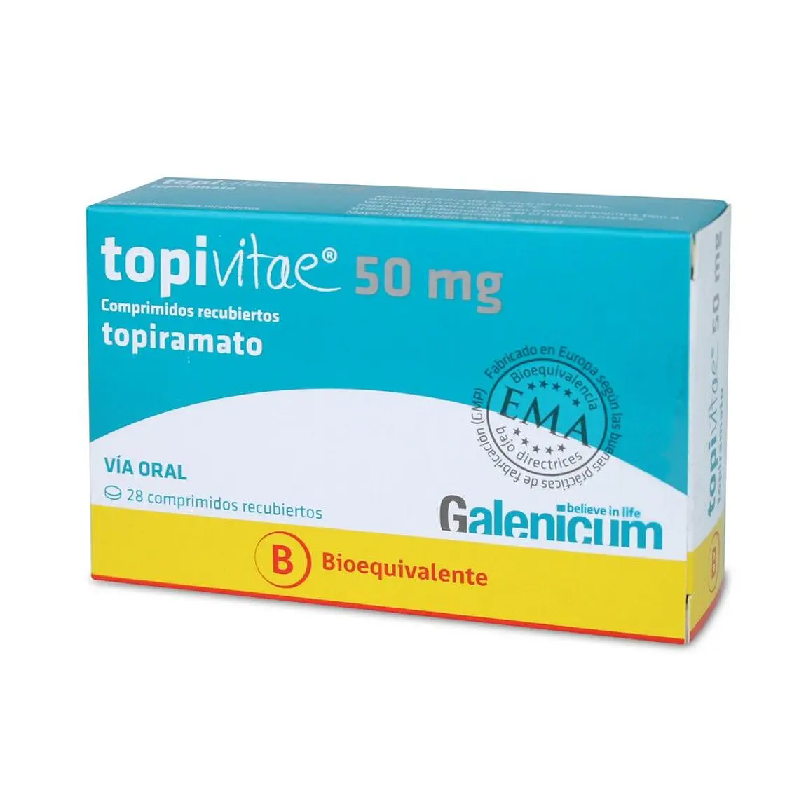 Topivitae (B) Topiramato 50 mg 28 Comprimidos recubiertos. 1