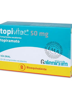 Topivitae (B) Topiramato 50 mg 28 Comprimidos recubiertos.