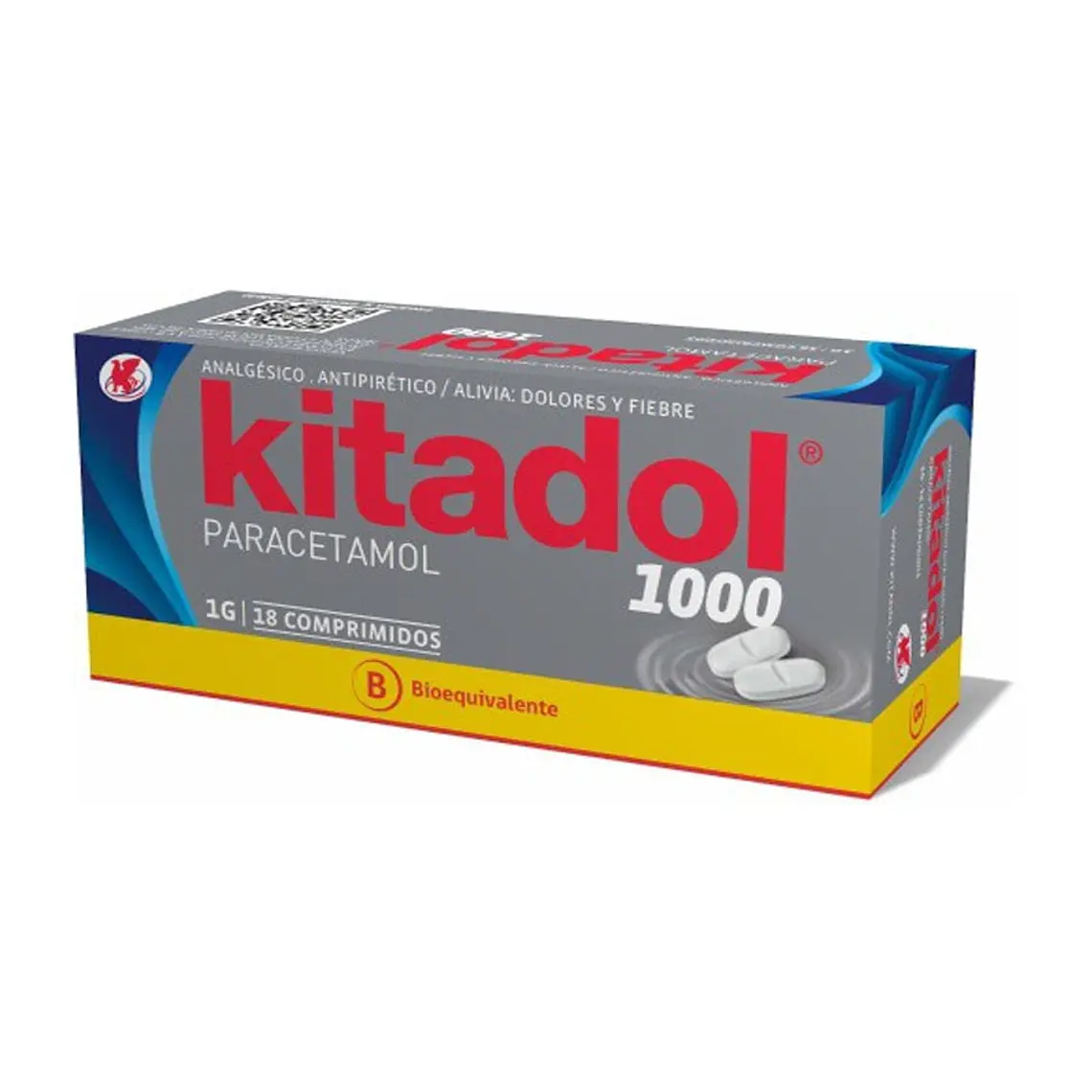 Kitadol (B) Paracetamol  1 g 18 Comprimidos. 1