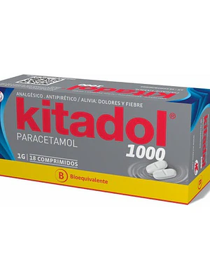 Kitadol (B) Paracetamol  1 g 18 Comprimidos.
