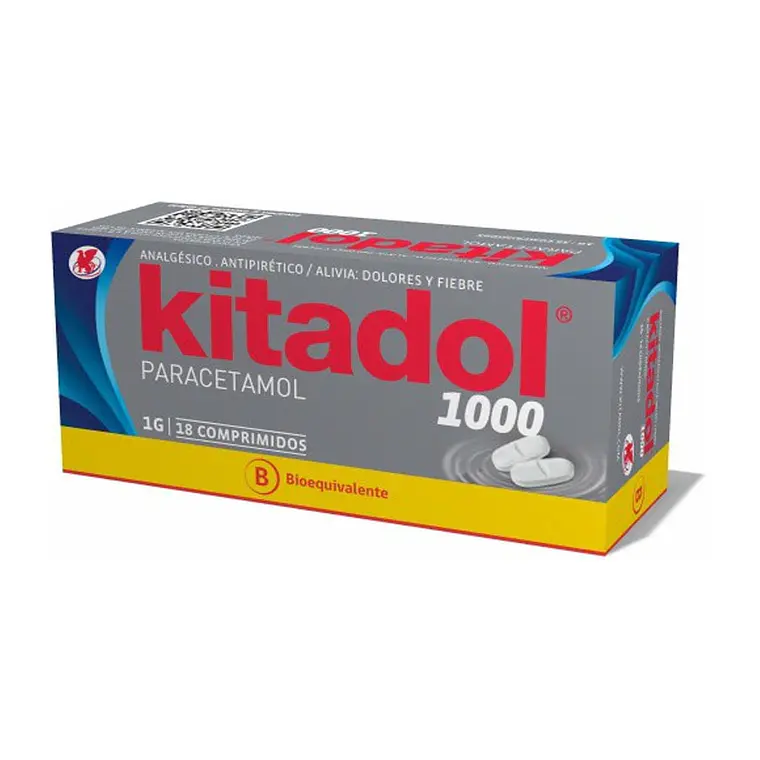 Kitadol (B) Paracetamol  1 g 18 Comprimidos. 1