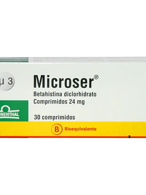 Microser (B) Betahistina 24 mg 30 Comprimidos.