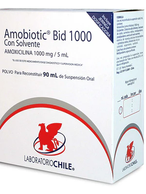 Amobiotic Bid 1000 mg / 5  ml Suspensión 90  ml.