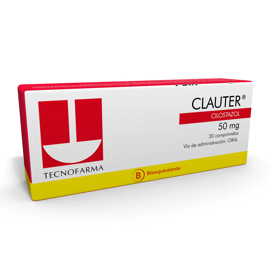 Clauter (B) Cilostazol 50 mg 30 Comprimidos. 1