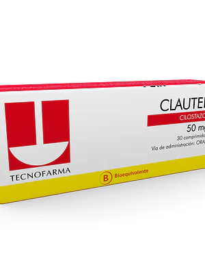 Clauter (B) Cilostazol 50 mg 30 Comprimidos.