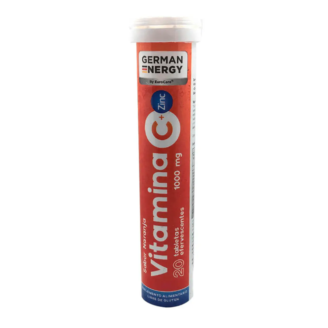 Vitamina C 1000 mg + Zinc 20 Tabletas efervescentes. German Energy 1