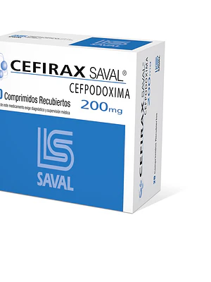 Cefirax Cefpodoxima 200 mg 20 Comprimidos recubiertos.
