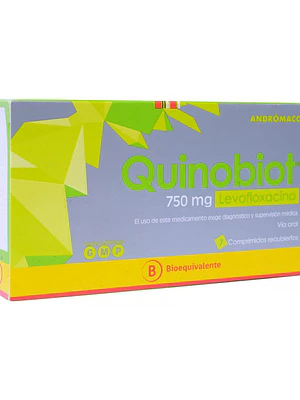 Quinobiot (B) Levofloxacino 750 mg 10 Comprimidos recubiertos.