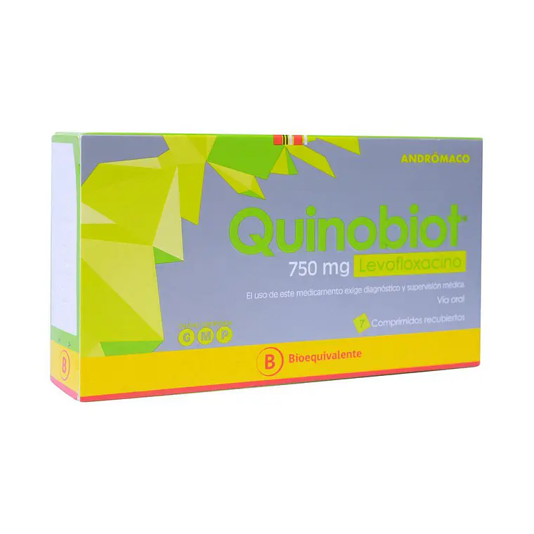 Quinobiot (B) Levofloxacino 750 mg 10 Comprimidos recubiertos. 1