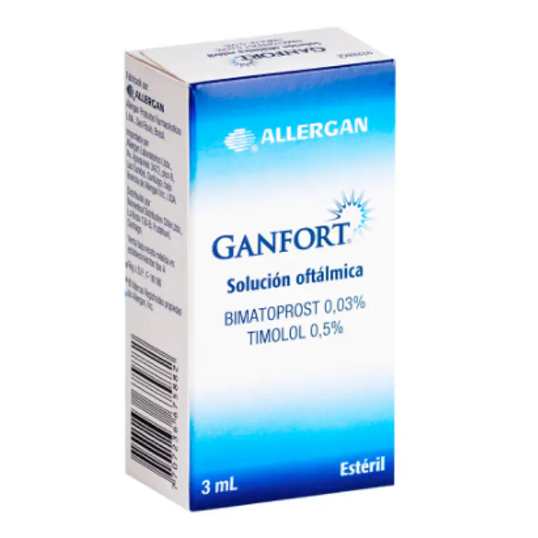 Ganfort  Bimatoprost, Timolol Solución oftálmica 3 ml. 1