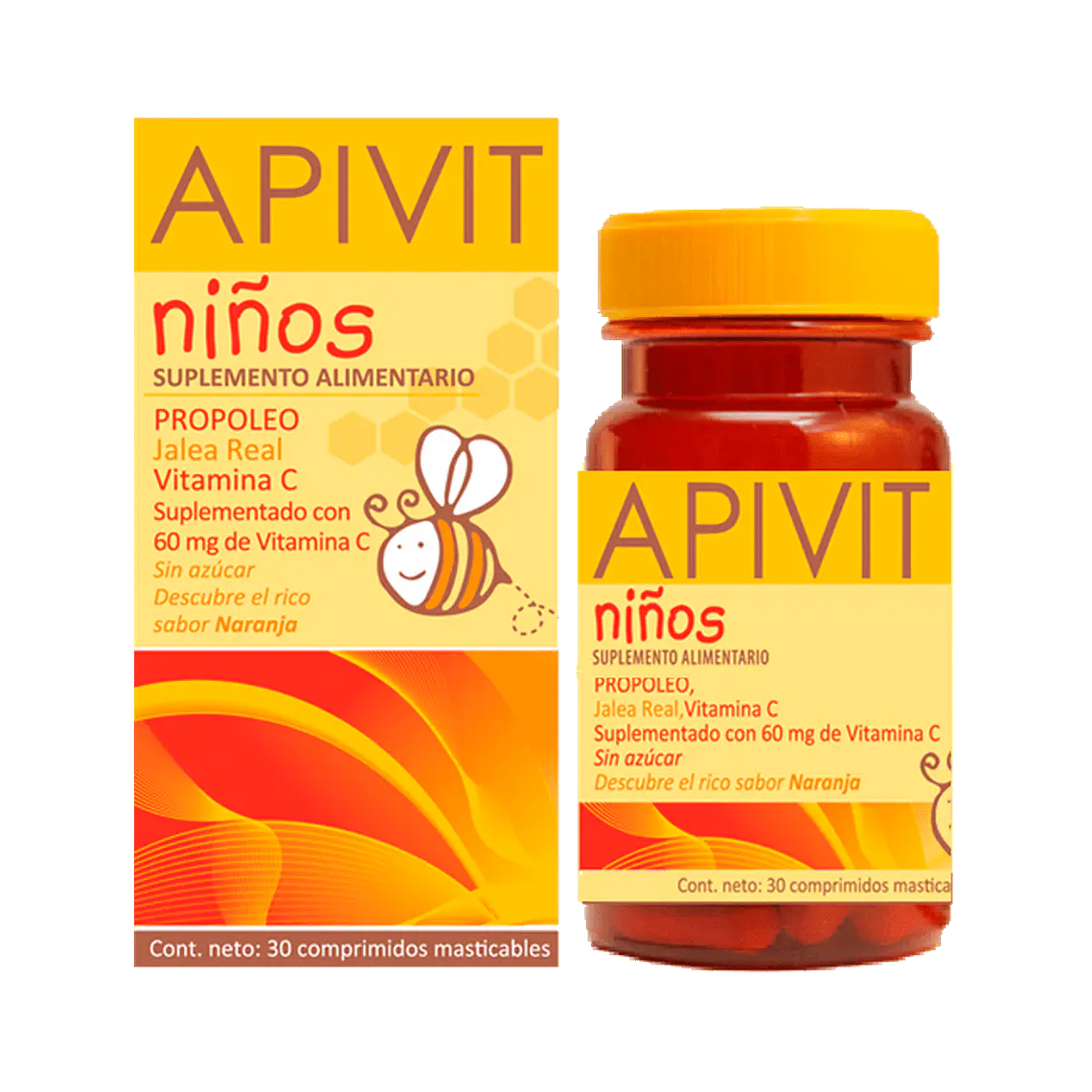 Apivit niños 60 mg 30 Comprimidos masticables. 1