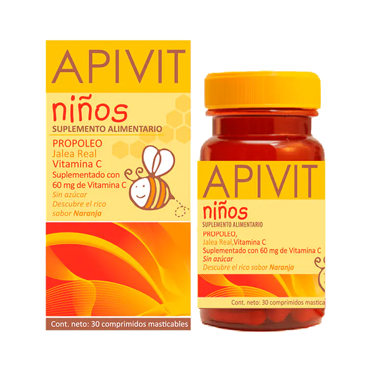 Apivit niños 60 mg 30 Comprimidos masticables. 1
