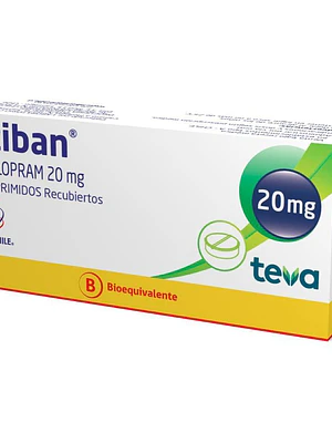 Ectiban (B) Escitalopram 20mg 30 Comprimidos recubiertos.