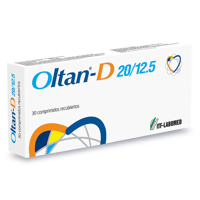 Oltan-D Olmesartán, Hidroclorotiazida 20/12,5 mg 30 Comprimidos. 1
