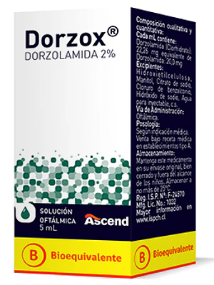 Dorzox (B) Dorzolamida 2 % Solución oftálmica 5 ml.