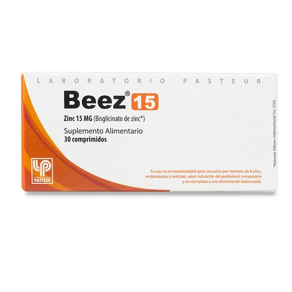 Beez Bisciglinato de zinc 15 mg 30 Comprimidos. 1