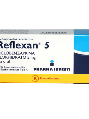 Reflexan (B) Ciclobenzaprina 5 mg 20 Comprimidos recubiertos.